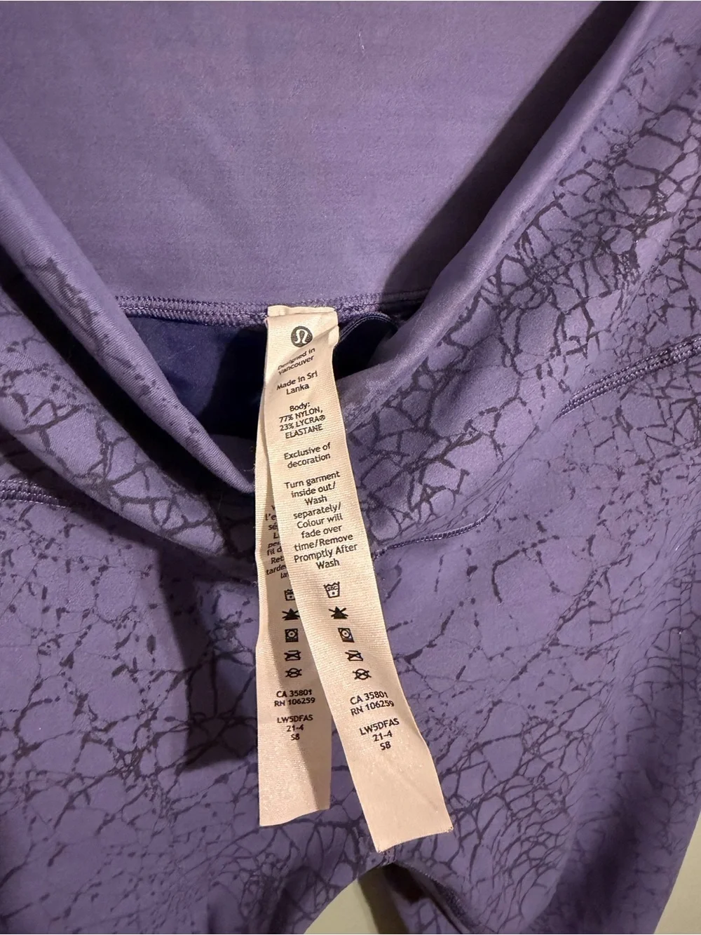Lululemon Wunder Train High-Rise Tight 25” Thread Dye Night Sea Black Size 6